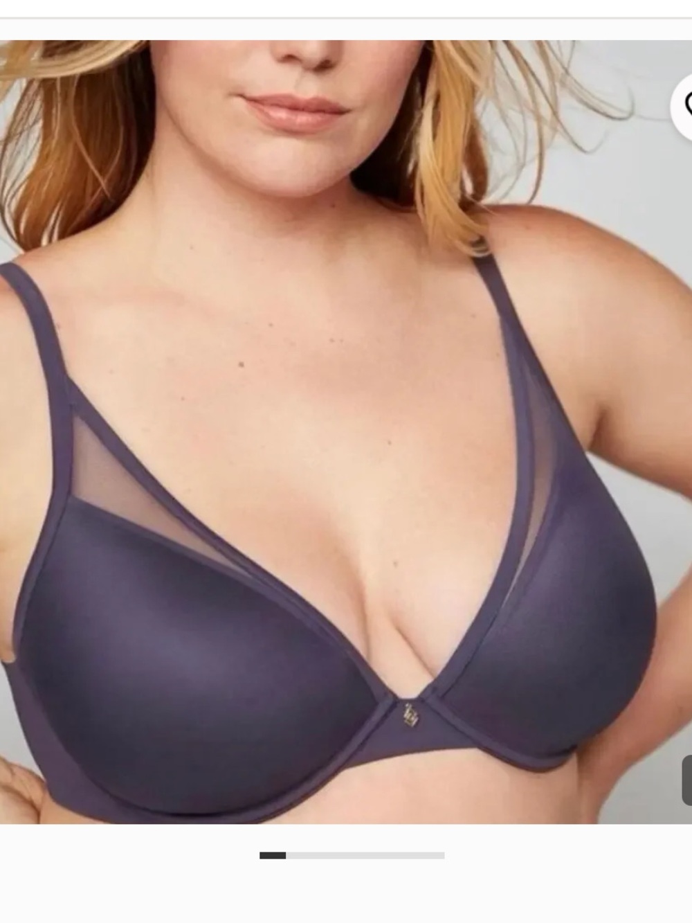 THIRDLOVE 24/7 Classic Uplift Plunge Bra in Mauve/Purple color size 38B